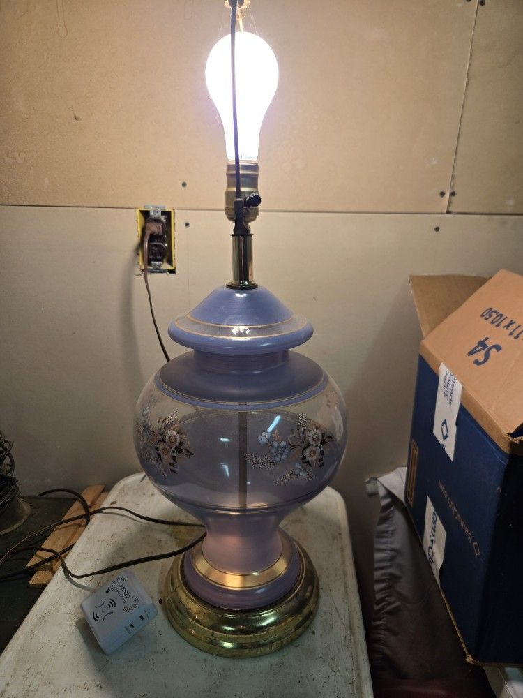 Vintage Three Way Carl Falkenstein Mid Century Hollywood Regency Lamp
