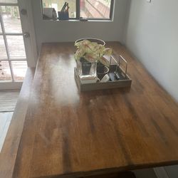 Butcher block Farm Table And Bench