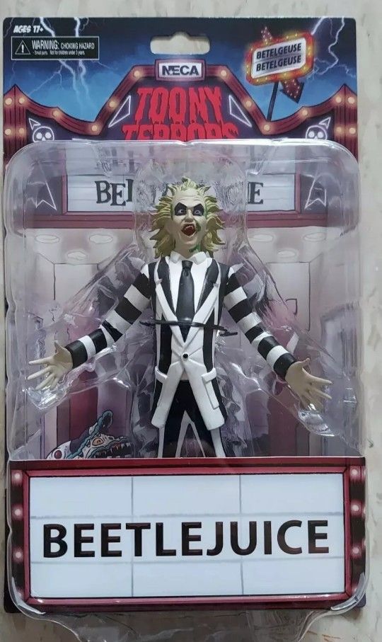 NECA Toony Terrors Beetlejuice Action Figure- New
