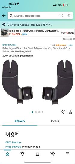 Baby jogger car seat adapter for baby jogger