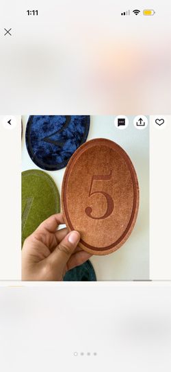 Table Numbers