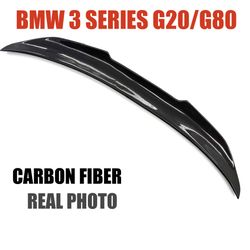 BMW 3 SERIES G20 G80 M3 REAL CARBON FIBER REAR SPOILER PSM STYLE 