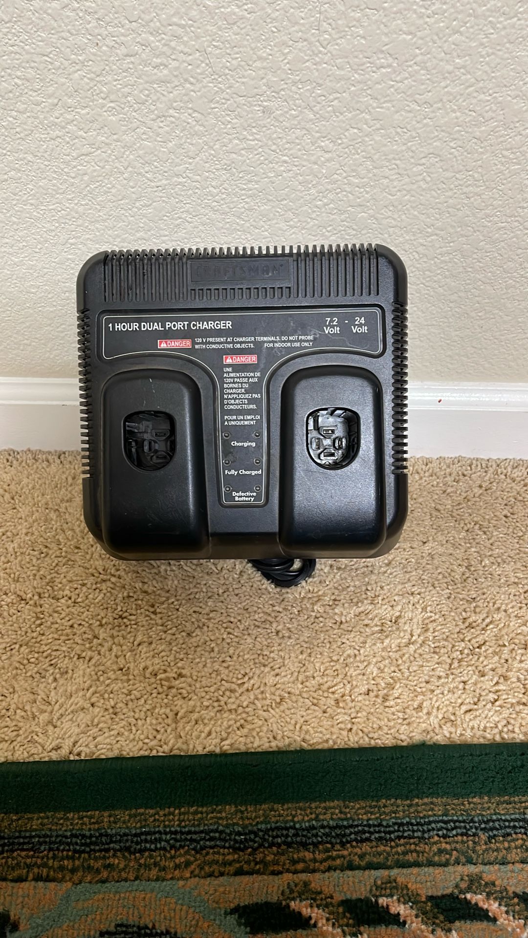 Craftsman Dual Port 1 Hr Fast Battery Charger 7.2v-24v Model (contact info removed)30