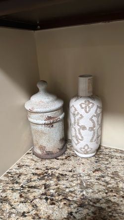 Decorative Ceramic Jar and Vase Set