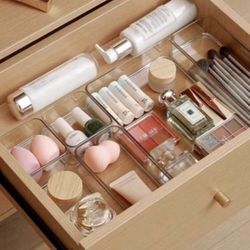 8 Pcs Transparent Drawer Storage Box, Cosmetic Storage Box Room Decor Home Decor Fall Decor Bedroom Decor