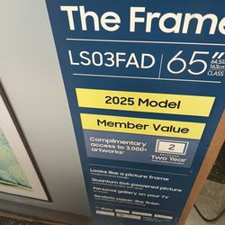 SAMSUNG 65''INCH QLED 4K THE FRAME TV LS03FAD