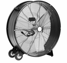 Large Industrial Drum Fan with Wheels 30”