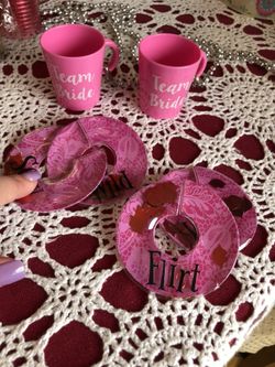 4-Bachelorette glass rinmers