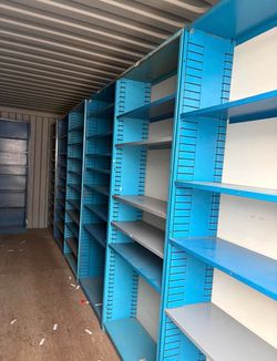 Blue Adjustable Metal Shelves