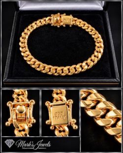 ✨ Italian Made Solid 925 Silver Bracelets - 14K Gold Over - 5mm ✨