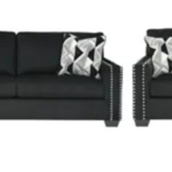 Ashley Gleston Sofa and Loveseat-Onyx
