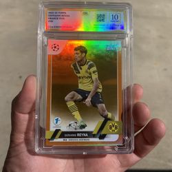 2022 Topps Giovanni Reyna orange foil /25 1st edition mint grade 10