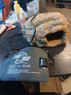 Reptile rock.  And heat pad...
