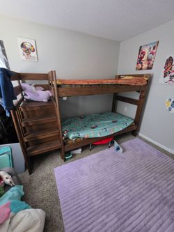 Wooden  bunk beds