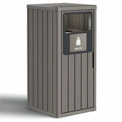 Bifanuo 42 Gallon Trash Can – Durable, Waterproof Resin Garbage Bin for Indoor & Outdoor Use