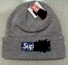 Supreme Bandana Box Logo Beanie Grey
