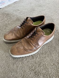 ECCO Saddle Brown Men’s Size 10 (44EU) ST1 Hybrid Leather Casual Dress Shoes