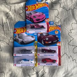 Hotwheels Lot Of 5 Porsche 911