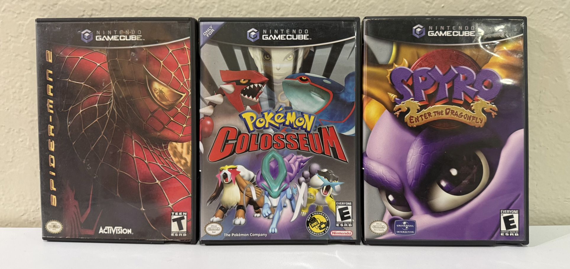 Nintendo Gamecube Games Bundle Pokemon, Spiderman and Spyro
