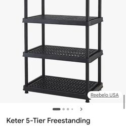 5 tier plastic shelves 