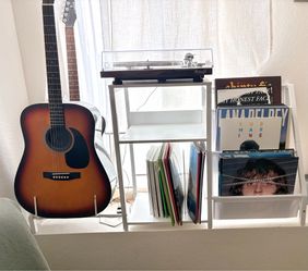 Vinyl and guitar stand