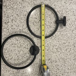 Matte Black Towel Rings, Towel Bars, Toilet Paper Holder