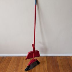 O-Cedar Pet Pro Broom & Step-On Dustpan Set | Dual-Bristle Design 