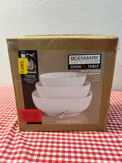 NEW SEALED Denmark Oven-to-Table 3pc Serving Bowl Set