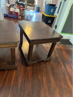 Wood end tables
