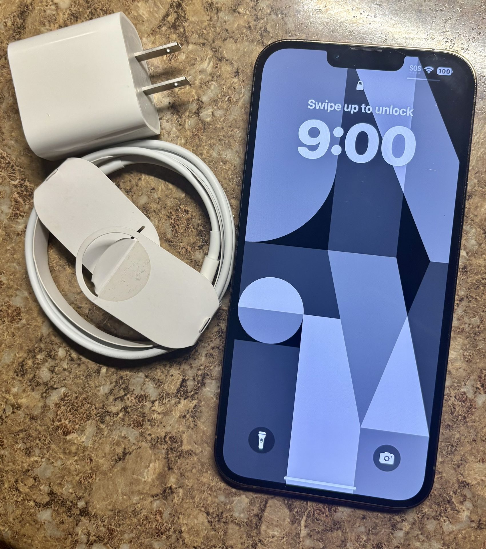 AT&T Gold Iphone 13 ProMax 128gb