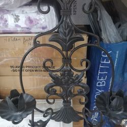 Wrought Iron Wall Candle Holder.