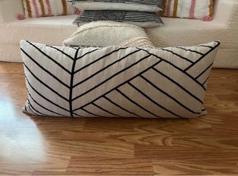 CB2 36" Forma Long Textured Throw Pillow