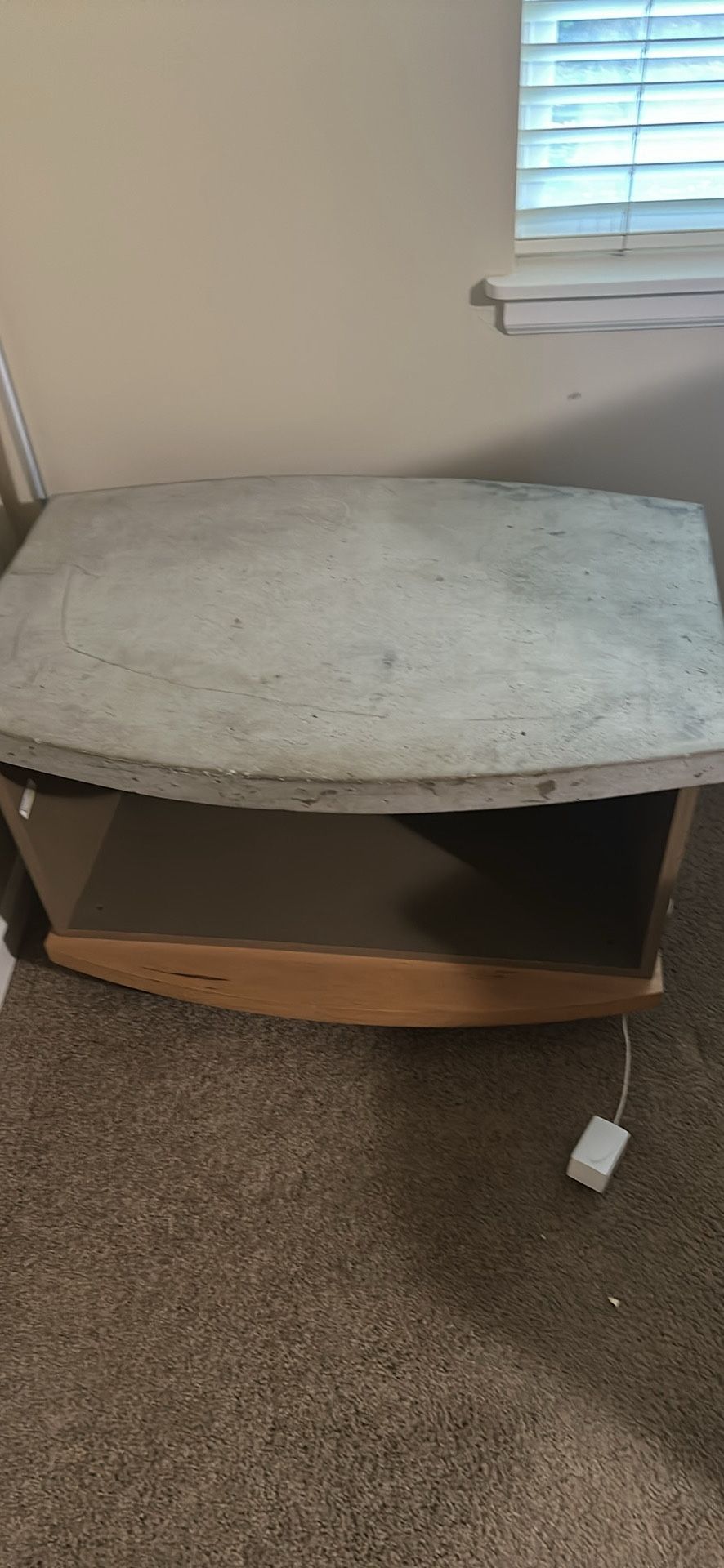 Concrete Desk With Side Table