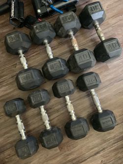 DUMBBELL WEIGHTS 2x20, 2x25, 2x35 and 2x40 lbs (240 lbs total weight)