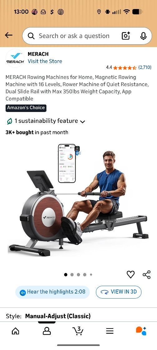 Like New! Rowing Machine