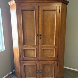 Solid Wood Desk/Armoire 
