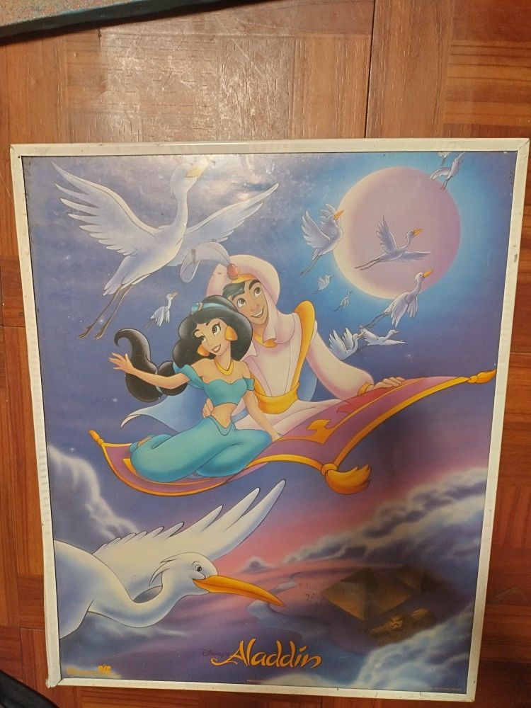 Aladdin Vintage Poster Disney 2x3ft 