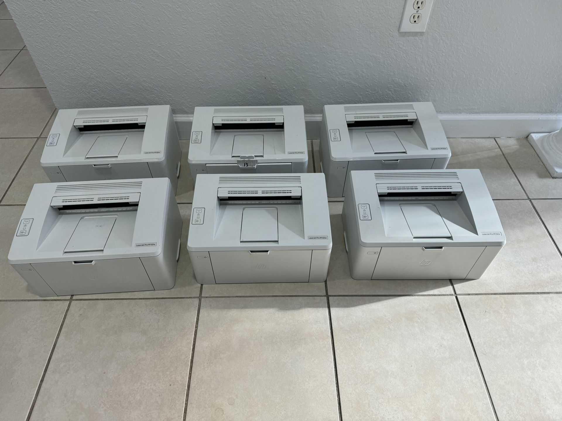 6  HP LaserJet Pro M102w Wireless Monochrome Laser. Good ink.$70  for all them .  Very cheaper . i will give to you all tested