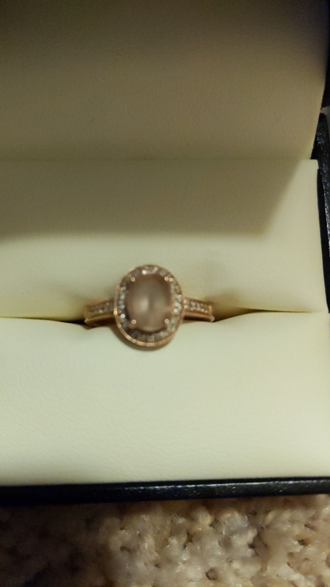 Pink morganite engagement ring