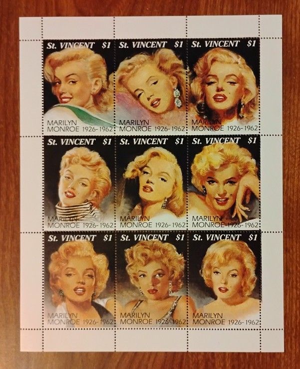 Marilyn Monroe Commemorative Stamps 