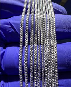 Italy 925 Solid Sterling Silver Thin Miami Cuban Link Chain 2mm 18" & 5.3 Grams
