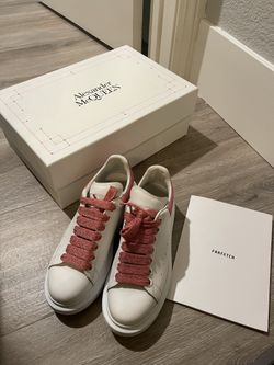pink glittery ALEXANDER MCQUEEN sneakers 