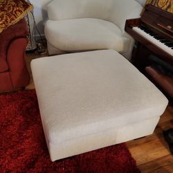 Overstuffed Chair & Ottoman 