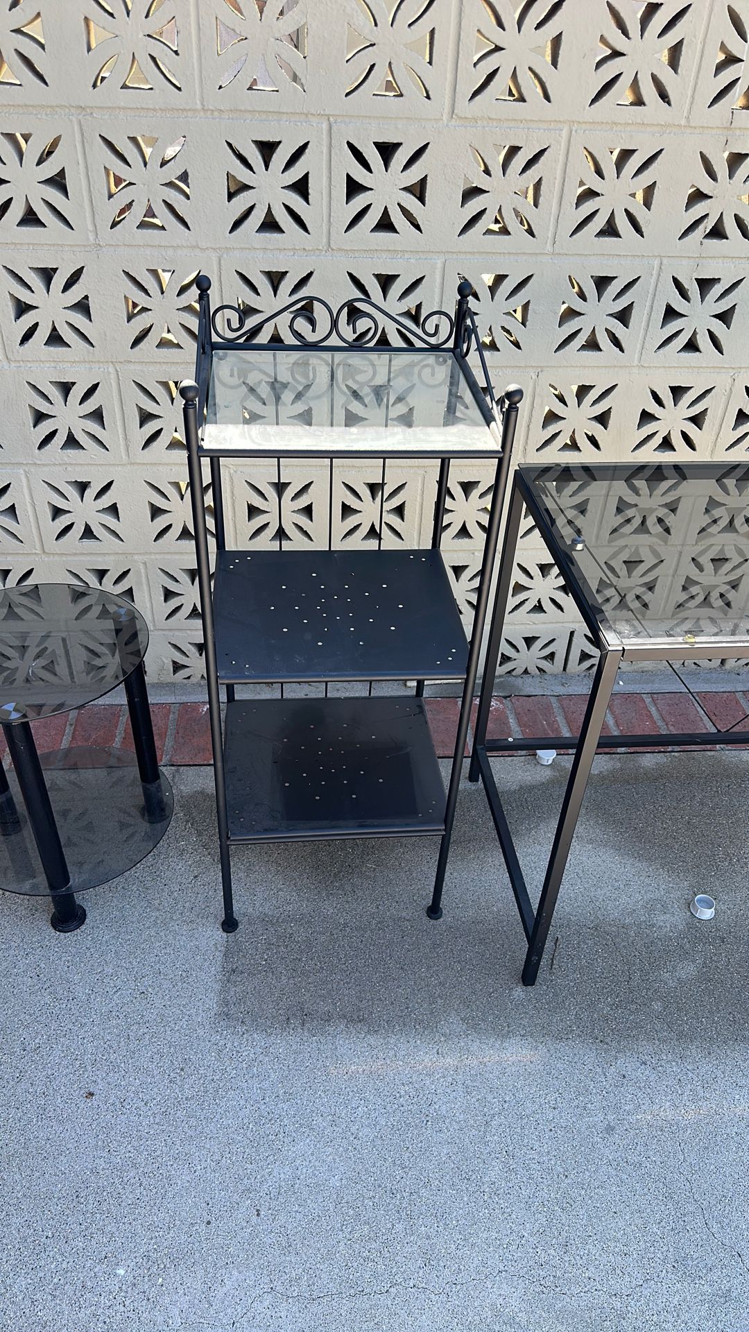 Glass Metal Furniture Shelves