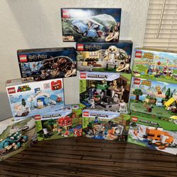 Harry Potter, Minecraft, Animal Crossing Mario And Jurassic Park Legos 