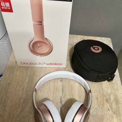 Beats Solo3 - Wireless Bluetooth On-Ear Headphones Rose Gold - with original box 