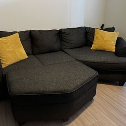 Small Sectional With Ottoman