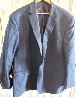 Ralph Lauren Men’s Wool Blazer Jacket Size 50L Blue Plaid CA-01129