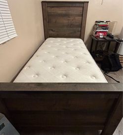 Twin Bed Frame and Mattress