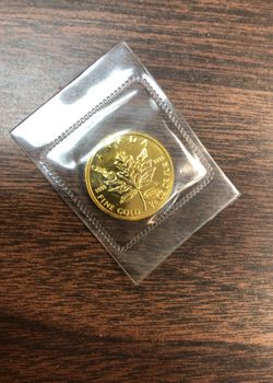 Original 1999 Pure Gold 1/4 Oz Canada Maple Leaf 10 Dollar Coin 20 Year Privy